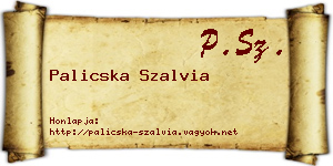 Palicska Szalvia névjegykártya